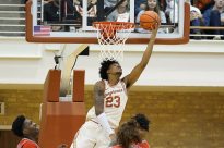 Nov 26, 2022; Austin, Texas, USA; Texas Longhorns forward Dillon Mitchell (23) dunks during the second half against the Texas Rio Grande Valley Vaqueros at Gregory Gymnasium. Mandatory Credit: Scott Wachter-USA TODAY Sports