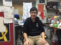 Alex Chow at the Hong Kong Federation of Students Office. A 24-year-old student at Hong Kong University, Chow said he spends most of his time in the office. 